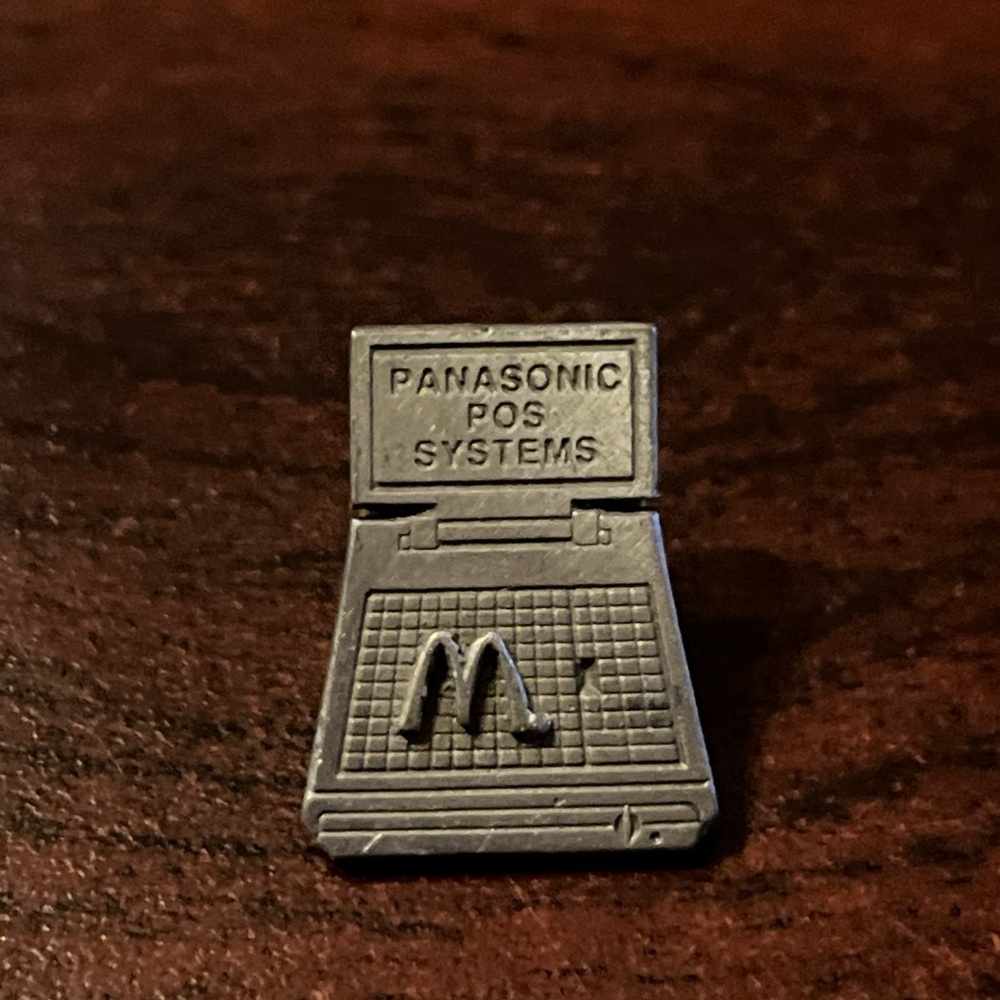 Vintage McDonald’s Panasonic POS Systems Employee Lapel Hat Pin